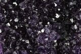 Tall, Dark Purple Amethyst Cluster On Wood Base - Uruguay #113885-1